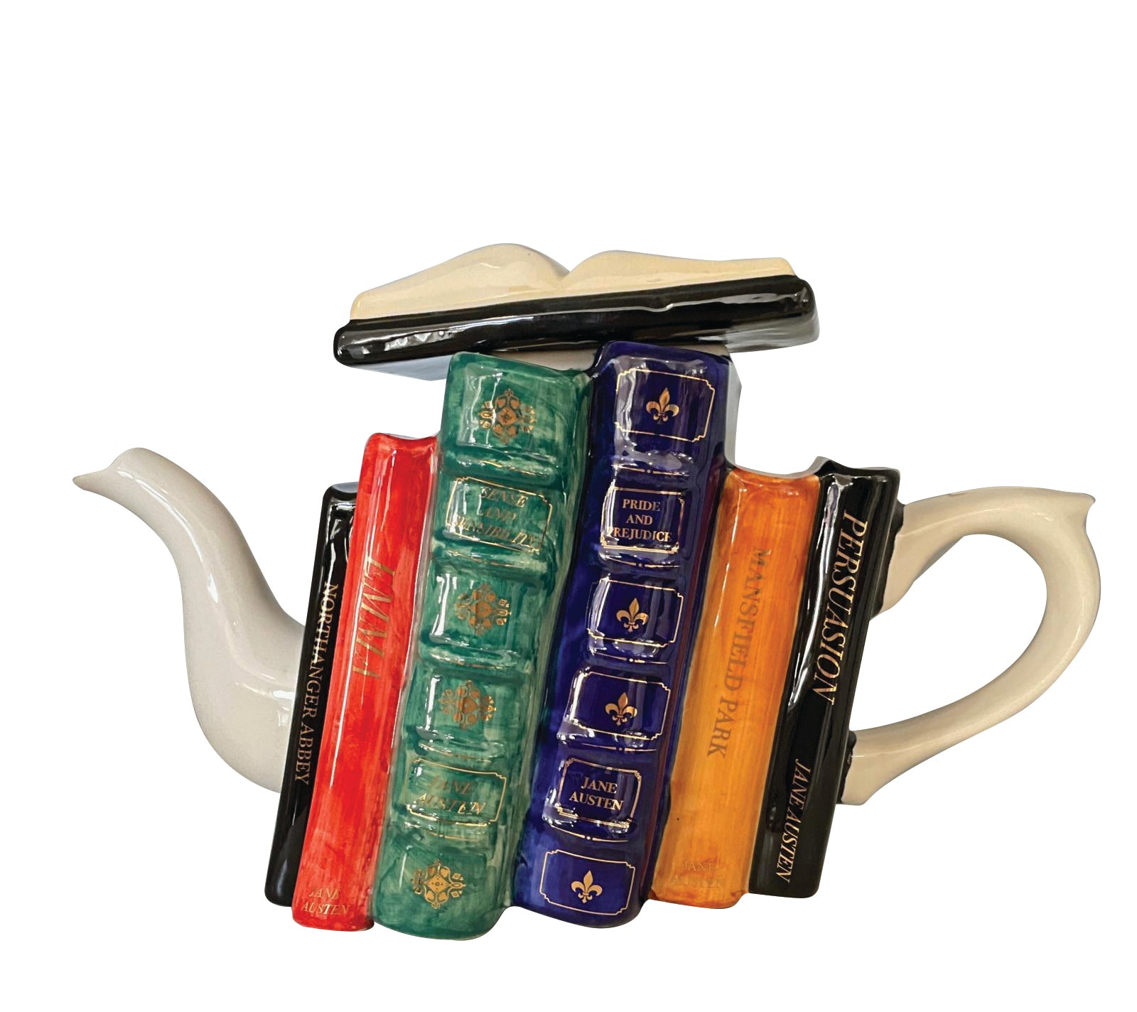 Ceramic Inspirations Jane Austen Book Teapot-Goviers