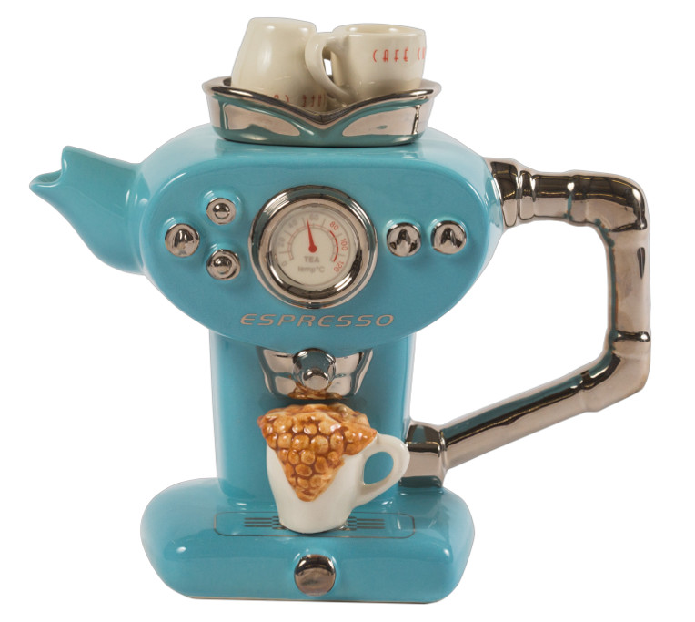 Ceramic Inspirations Light Blue Espresso One Cup Teapot-Goviers