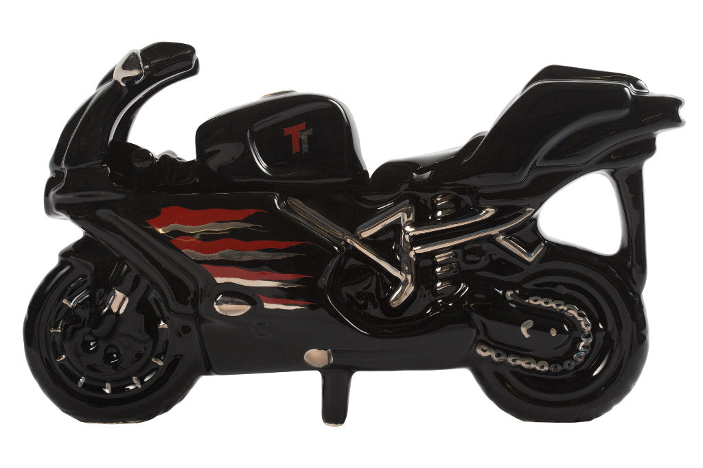 Ceramic Inspirations Motorbike Black Large Teapot-Goviers