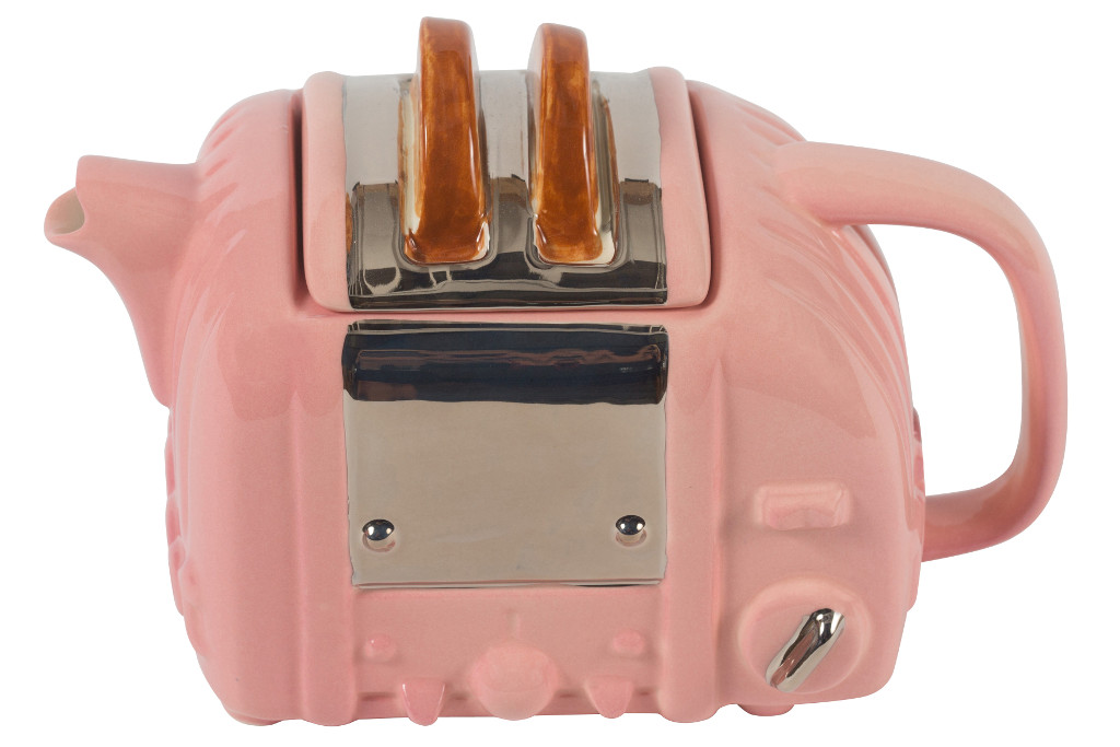 Ceramic Inspirations Pink Retro Toaster Teapot-Goviers