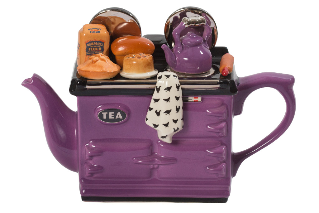 Ceramic Inspirations Purple Baking Day Large Aga Teapot-Goviers