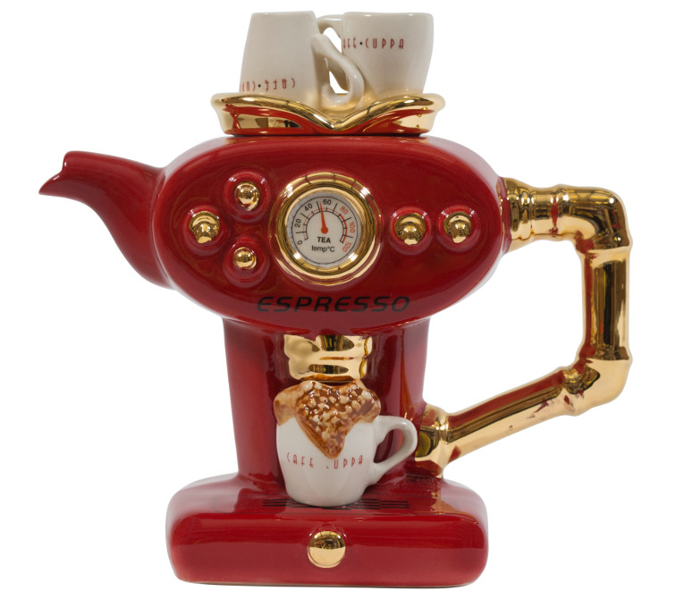 Ceramic Inspirations Red Single Espresso Large Teapot-Goviers