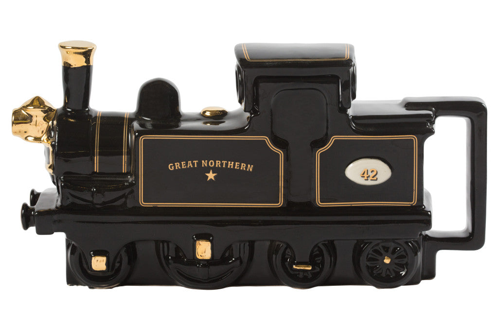 Ceramic Inspirations Steam Train Black Large Teapot-Goviers