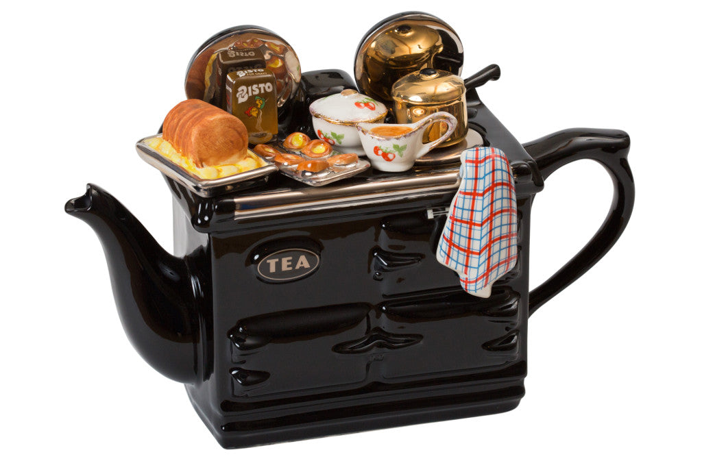Ceramic Inspirations Sunday Lunch Aga Black Large Teapot-Goviers