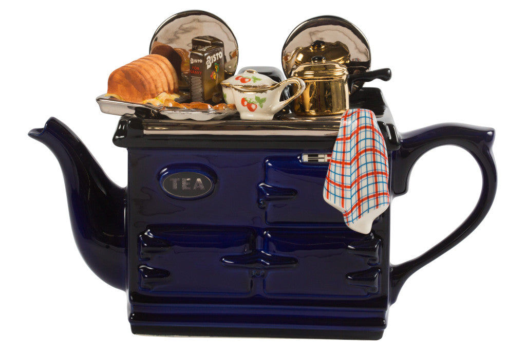 Ceramic Inspirations Sunday Lunch Aga Blue Large Teapot-Goviers