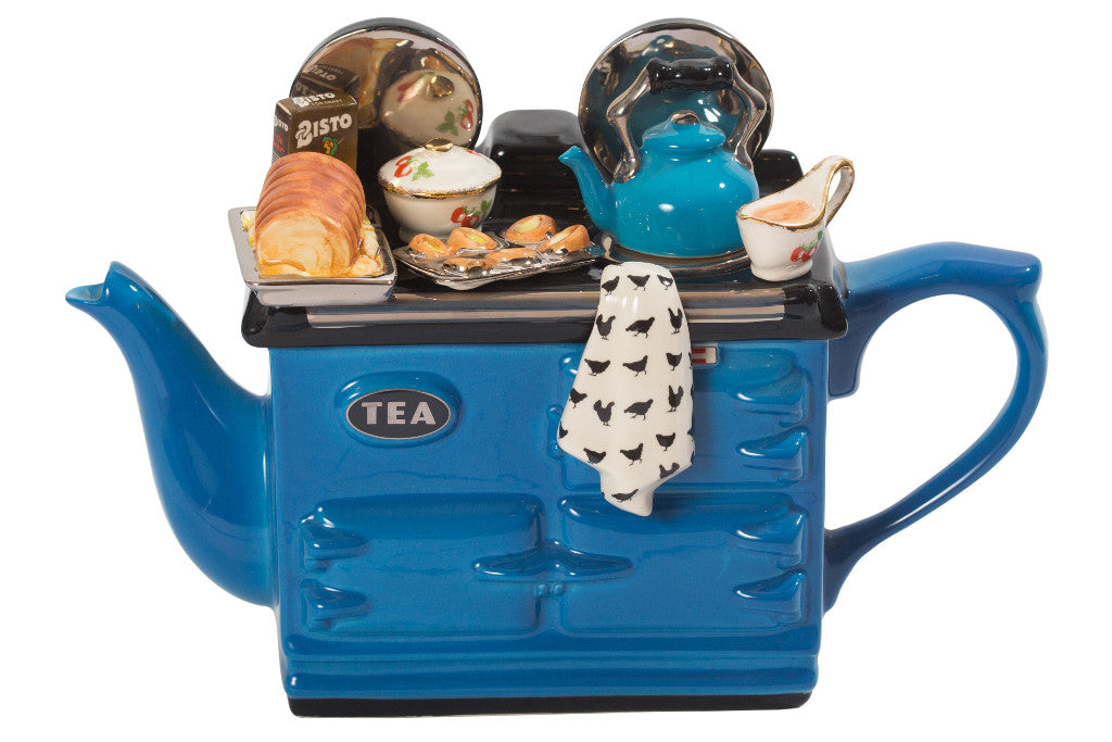 Ceramic Inspirations Sunday Lunch Aga Mid Blue Large Teapot-Goviers