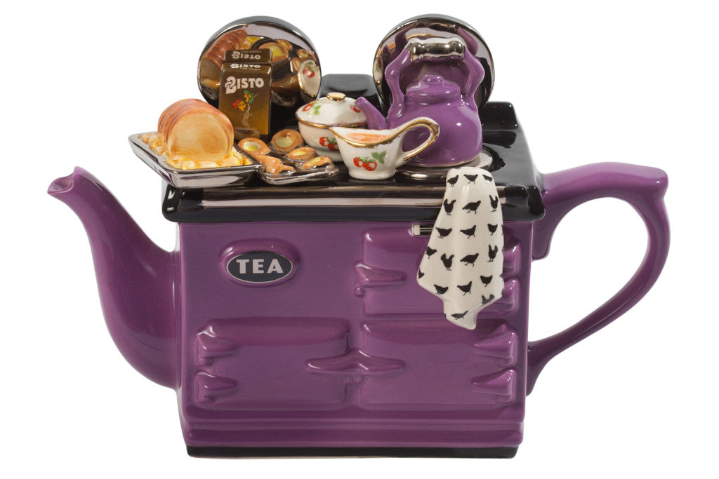 Ceramic Inspirations Sunday Lunch Aga Purple Large Teapot-Goviers