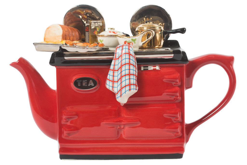 Ceramic Inspirations Sunday Lunch Aga Red Large Teapot-Goviers