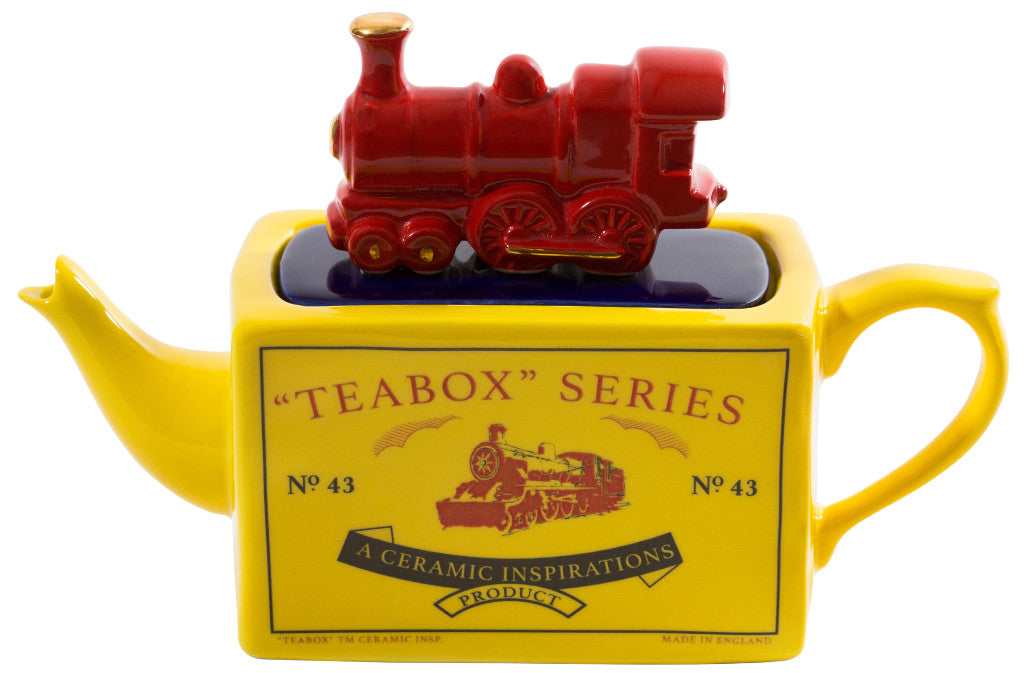 Ceramic Inspirations Tea Box Series Train Red One Cup Teapot-Goviers