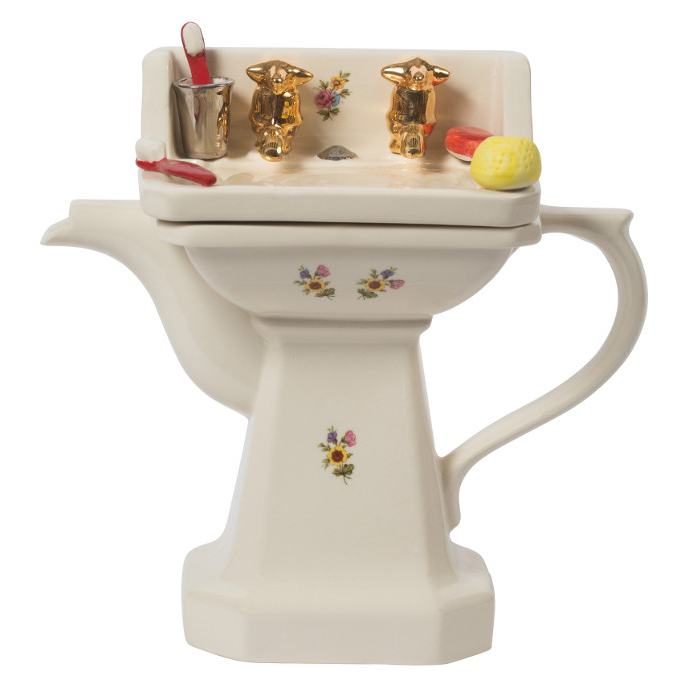 Ceramic Inspirations Wash Basin Large Teapot-Goviers