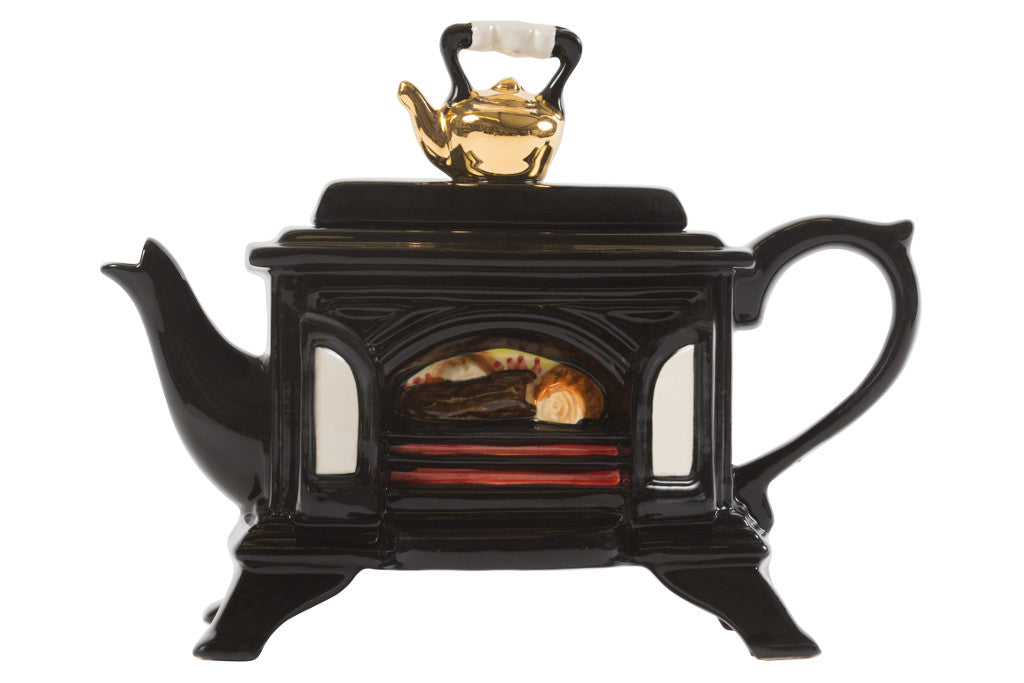 Ceramic Inspirations Woodburner Black One Cup Teapot-Goviers
