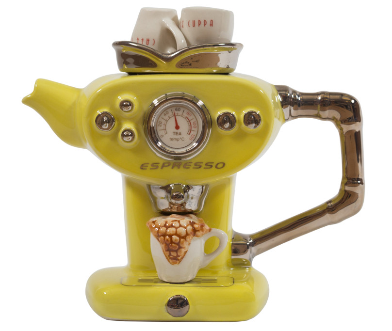 Ceramic Inspirations Yellow Espresso One Cup Teapot-Goviers