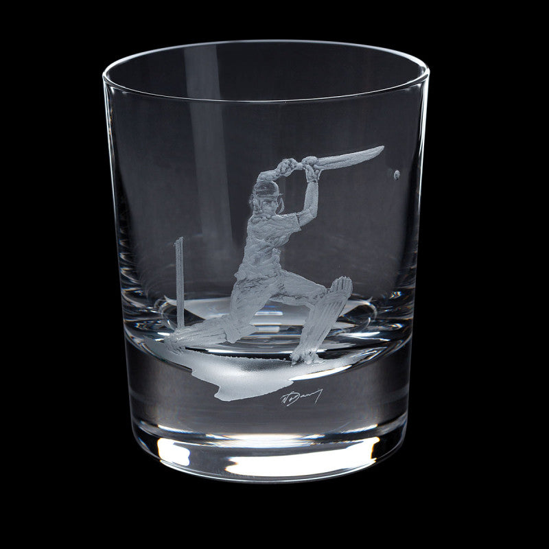 Dartington Crystal Hand Engraved Cricket Tumbler-Goviers