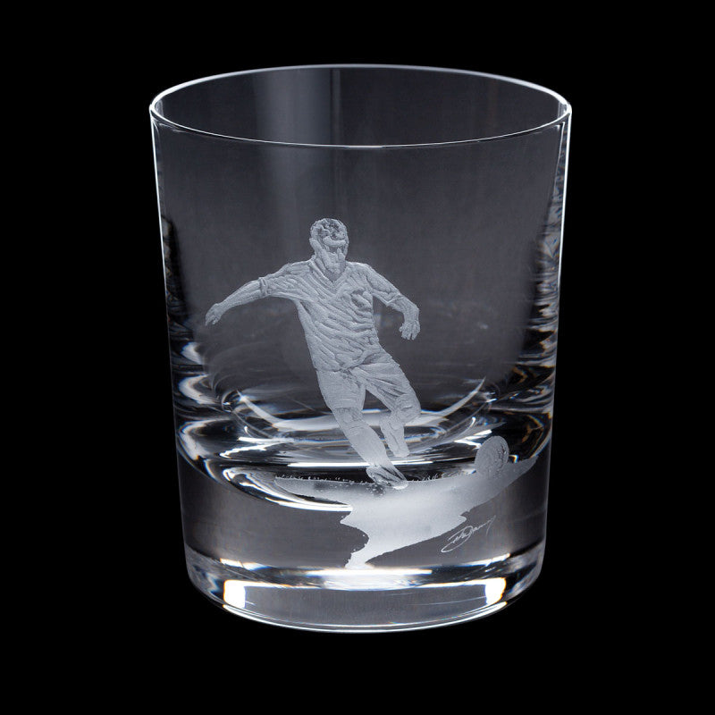 Dartington Crystal Hand Engraved Football Tumbler-Goviers