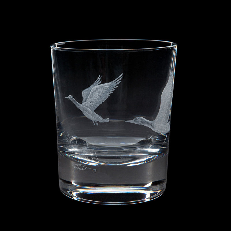 Dartington Crystal Hand Engraved Game Mallard Tumbler-Goviers