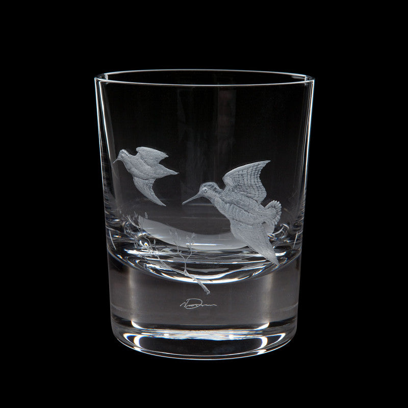 Dartington Crystal Hand Engraved Game Woodcock Tumbler-Goviers
