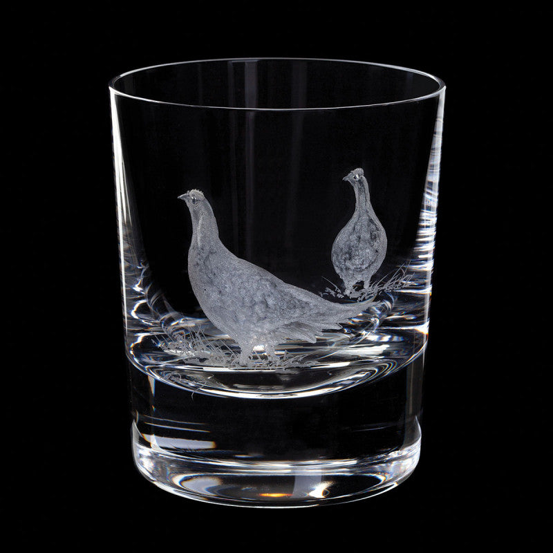 Dartington Crystal Hand Engraved Grouse Tumbler-Goviers