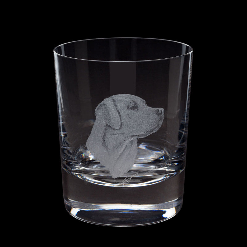 Dartington Crystal Hand Engraved Labrador Tumbler-Goviers