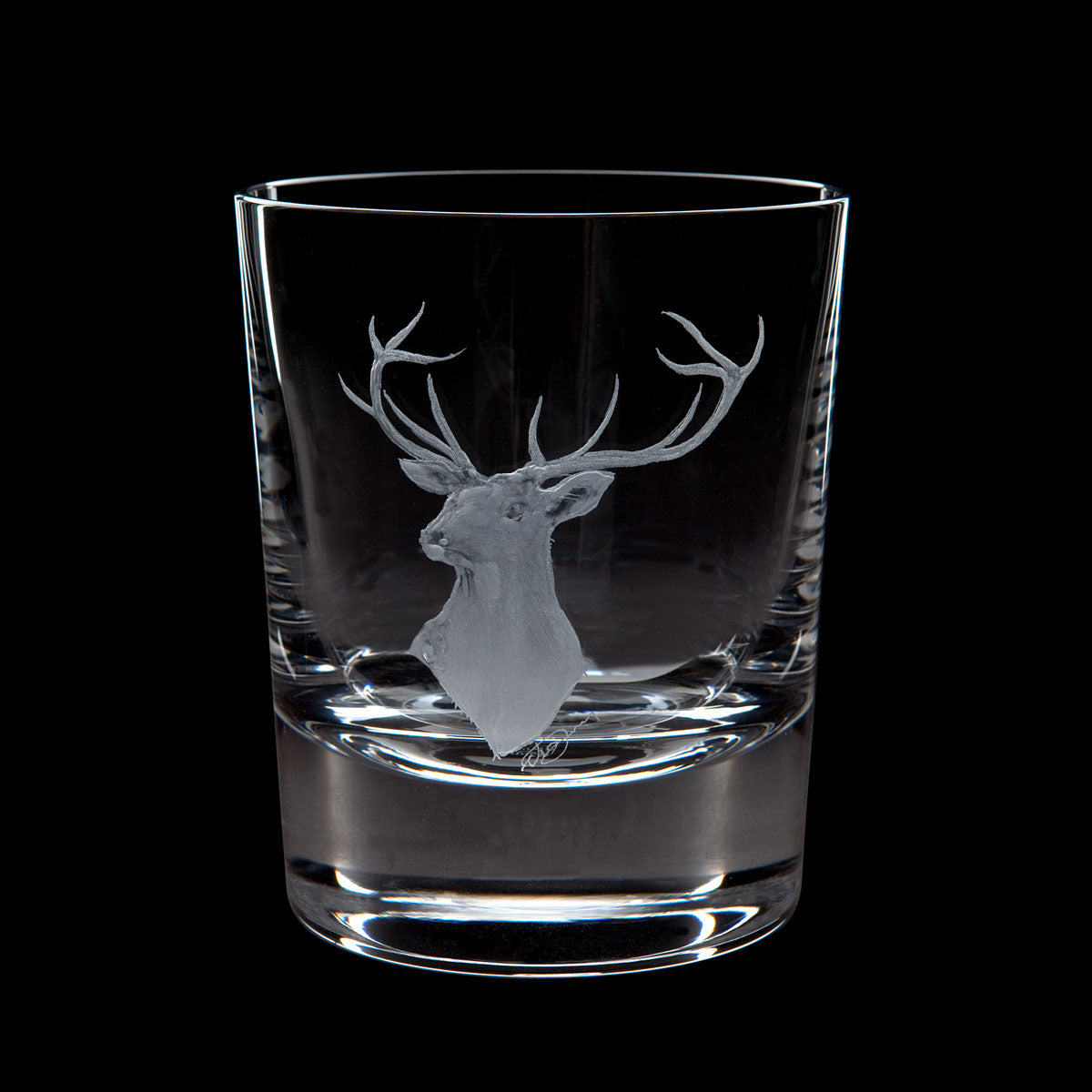 Dartington Crystal Hand Engraved Red Stag Tumbler-Goviers