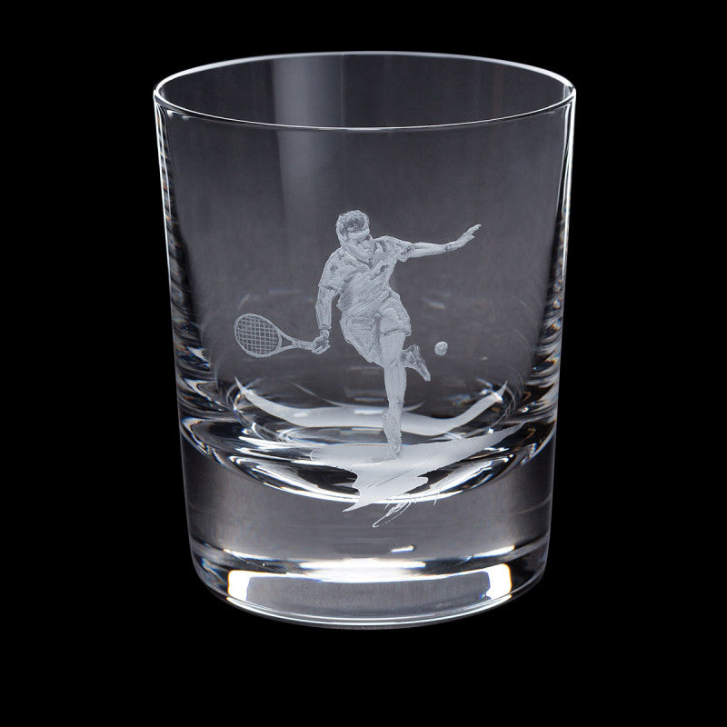 Dartington Crystal Hand Engraved Tennis Tumbler-Goviers