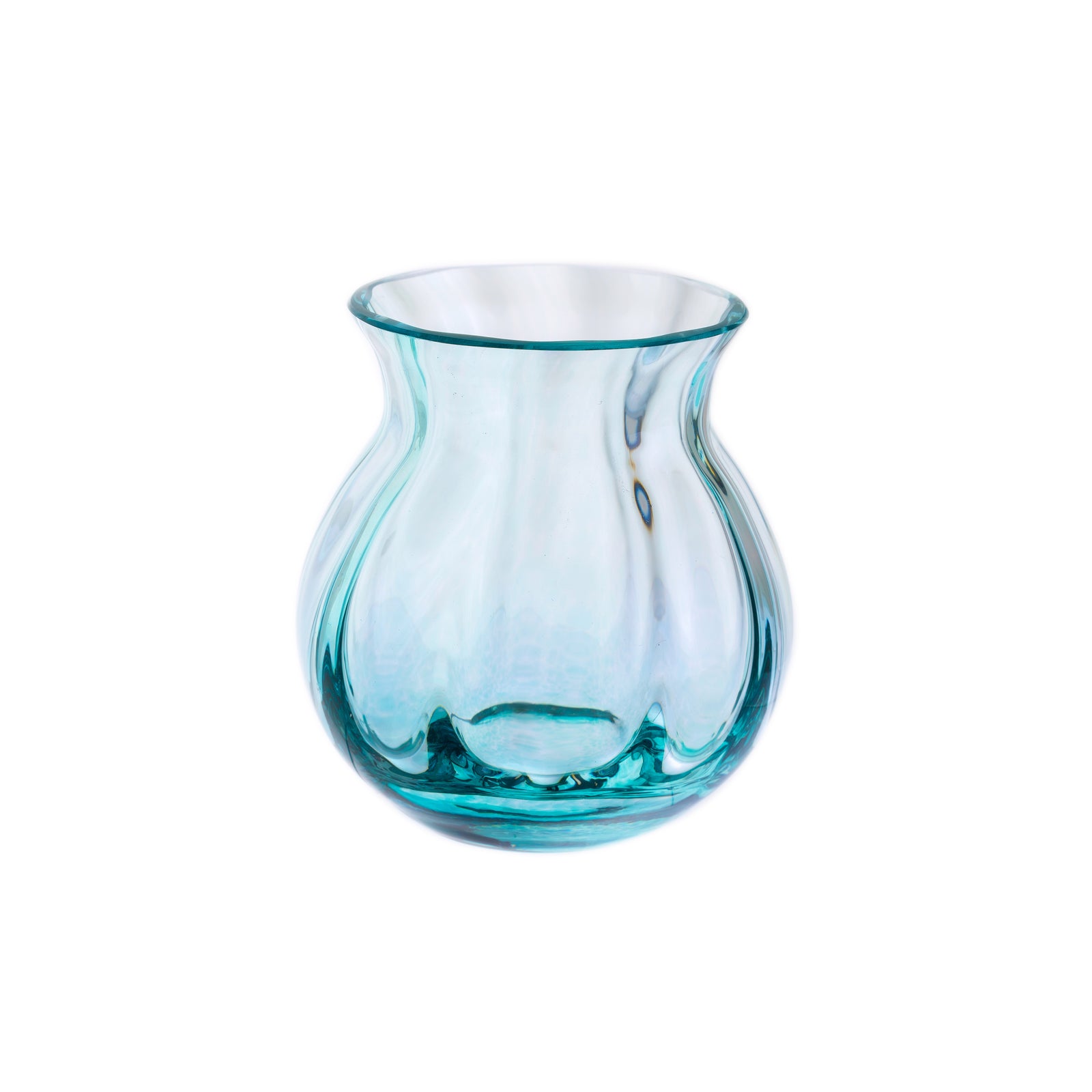 Dartington Teal Round Vase-Goviers