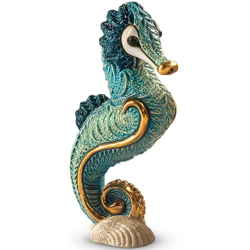 De Rosa Turquoise Seahorse-Figurines-Goviers