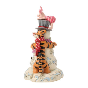 Disney Traditions Pooh and Friends Hugging Snowman Figurine-Goviers