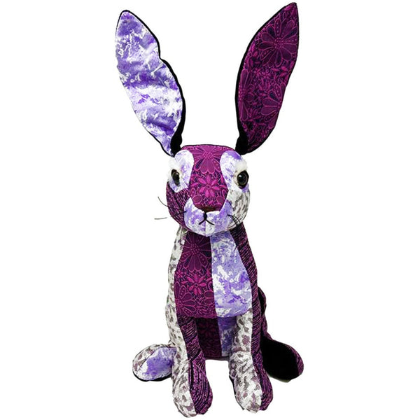 Dora Purple Patchwork Hare Doorstop Goviers of Sidmouth