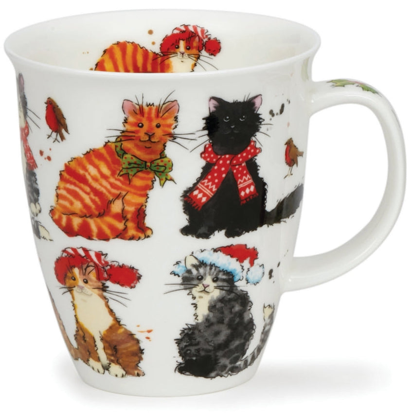 Dunoon Festive Cats Mug-Goviers