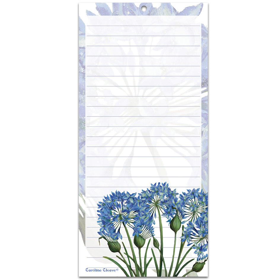 Emma Ball Agapanthus Magnetic Notepad-Goviers