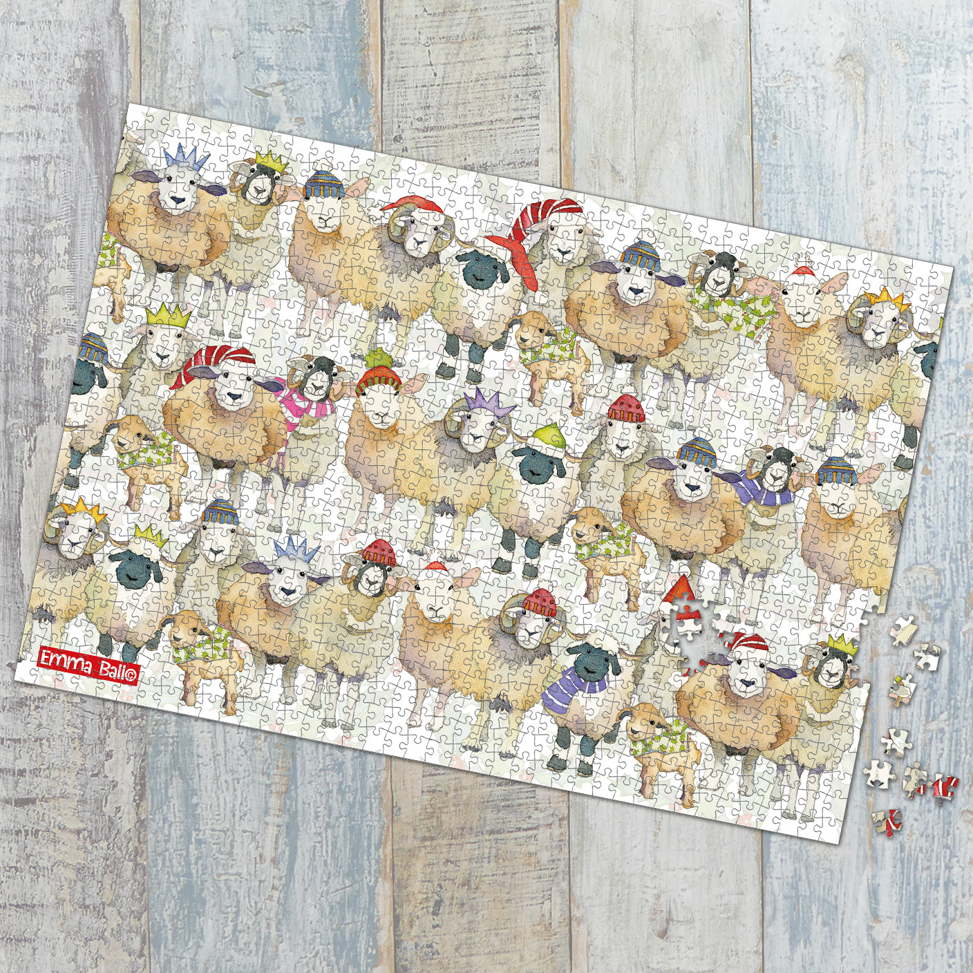 Emma Ball Christmas Sheep Jigsaw-Goviers