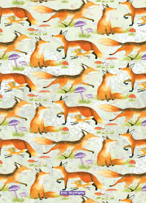Emma Ball Foxes Tea Towel-Goviers