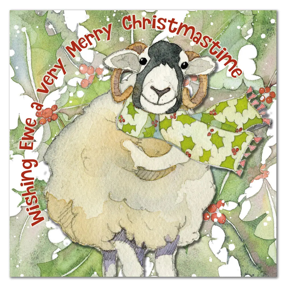 Emma Ball Happy Sheep Christmas Cards Pack 6-Goviers