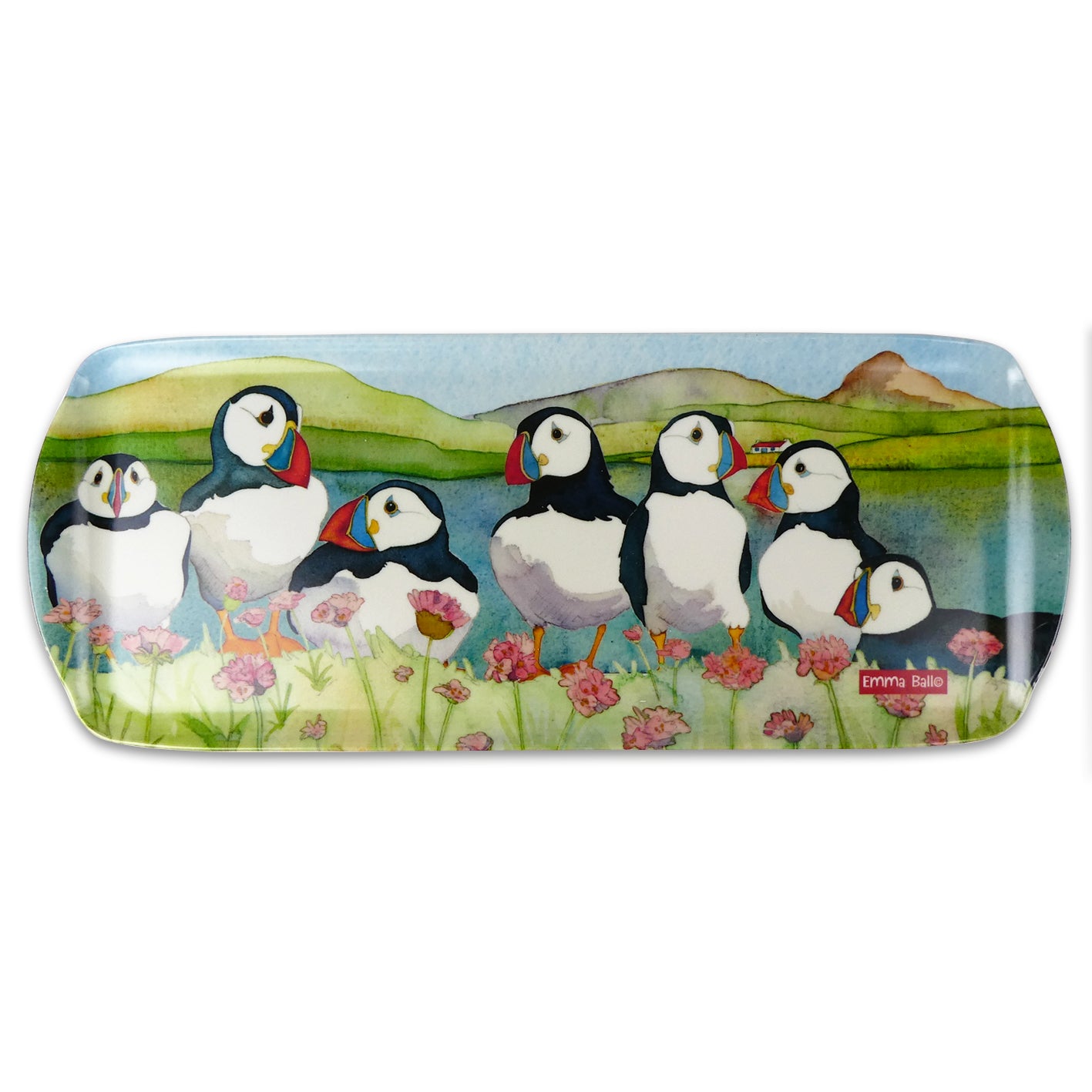 Emma Ball Sea Thrift Puffins Sandwich Tray-Goviers