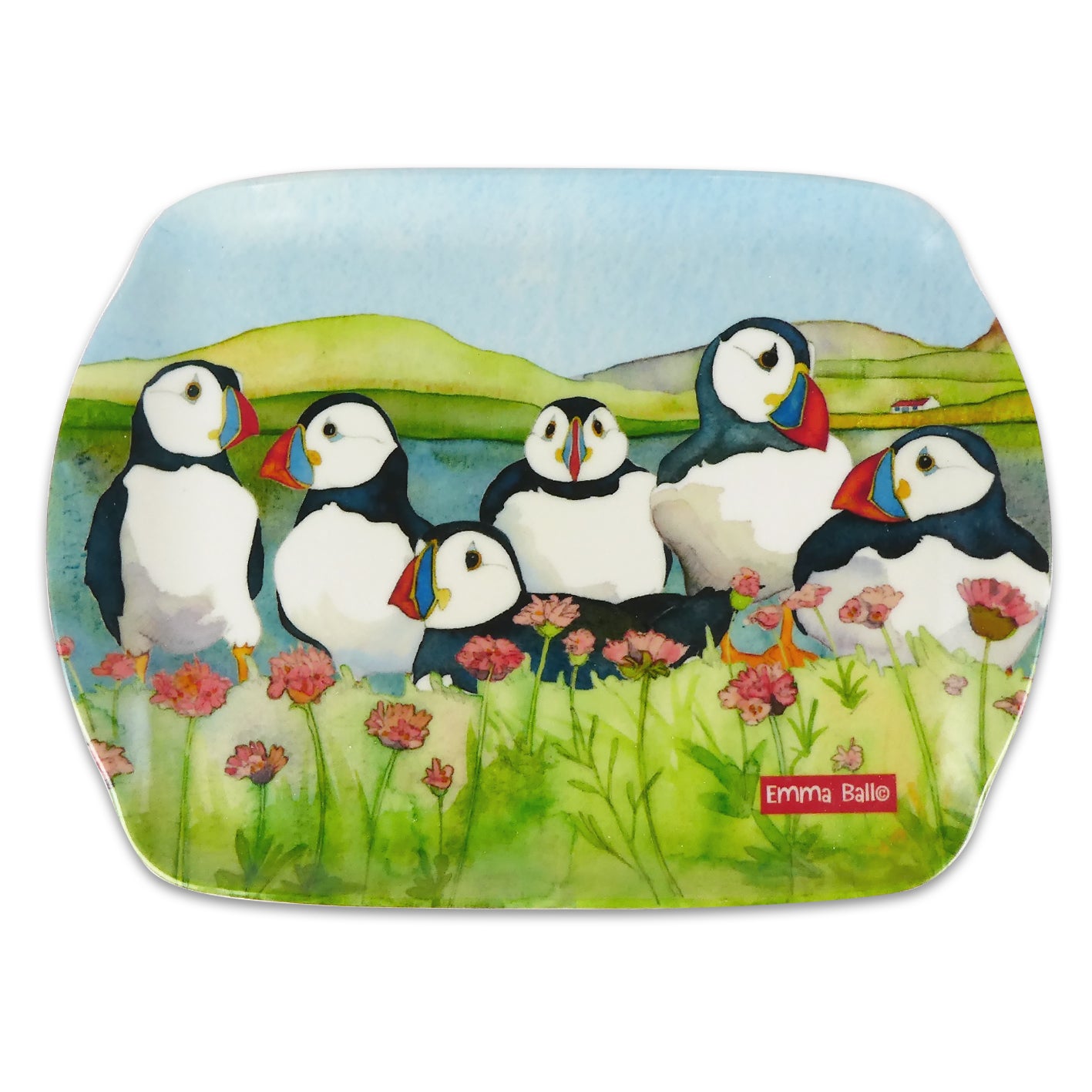 Emma Ball Sea Thrift Puffins Scatter Tray-Goviers