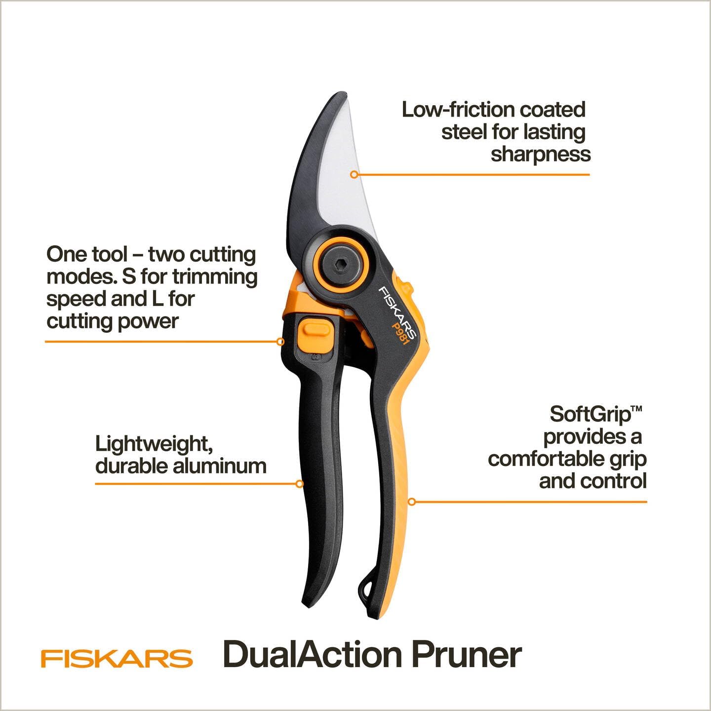 Fiskars X-series DualAction Secateurs Bypass P981-Gardening-Goviers