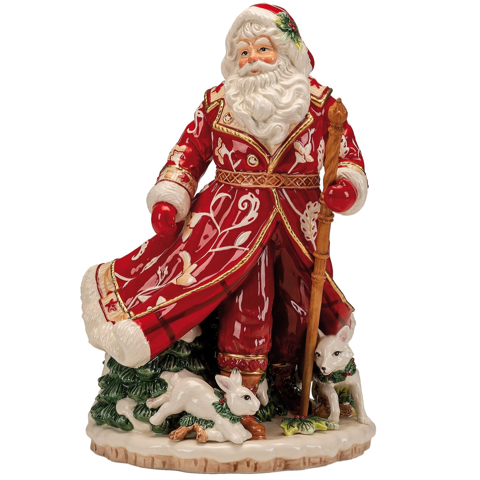 Fitz and Floyd Santa With Winter Animals-Goviers