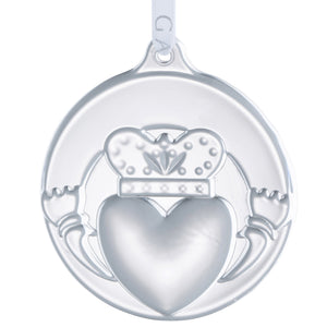 Galway Claddagh Embossed Flat Hanging Ornament-Goviers