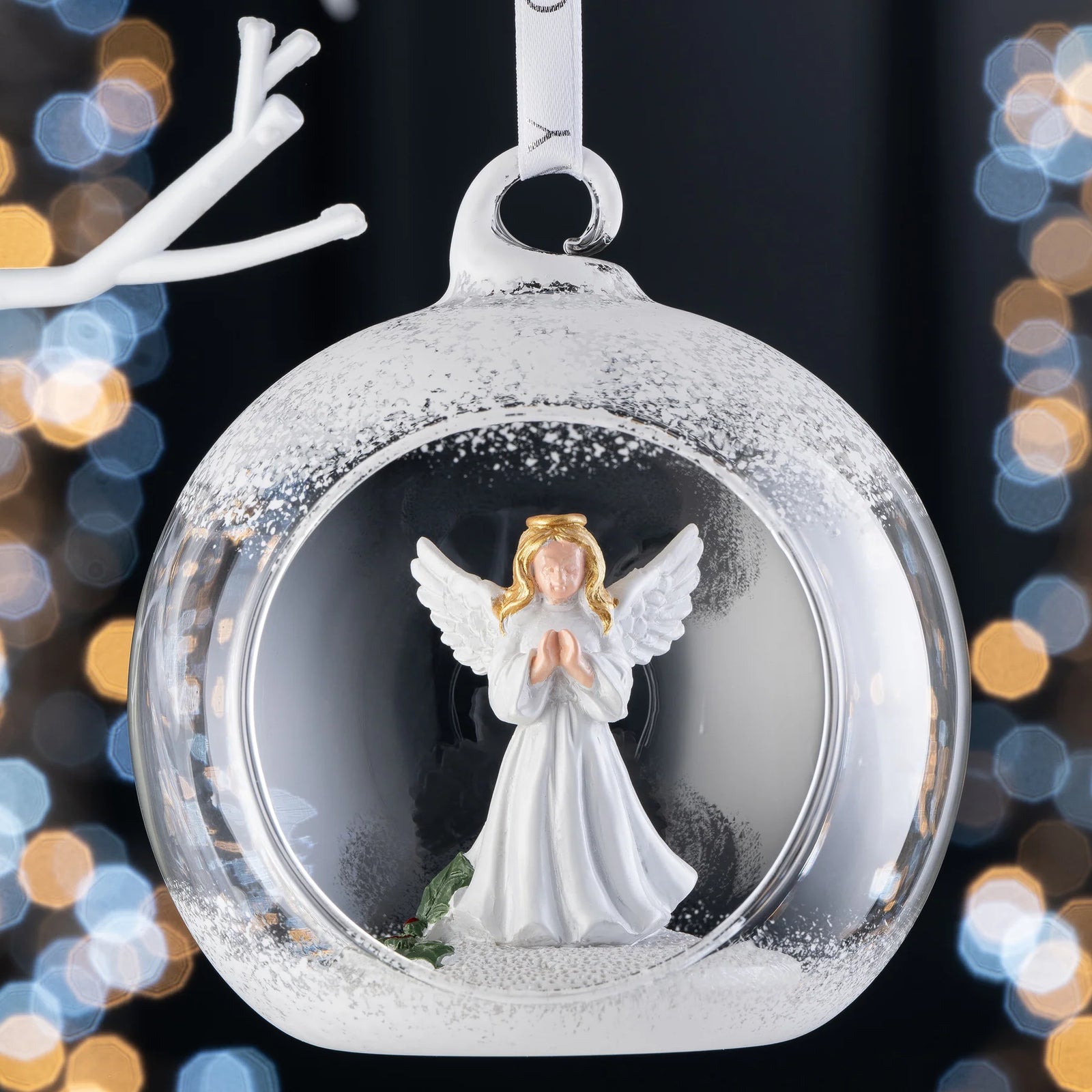 Galway Crystal Christmas Angel Hanging Bauble-Goviers