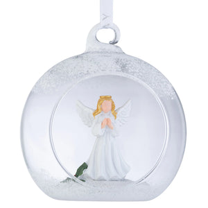 Galway Crystal Christmas Angel Hanging Bauble-Goviers