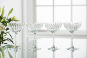 Galway Crystal Erne Saucer Champagne Set of 4-Home & Garden > Kitchen & Dining > Tableware > Drinkware-Goviers