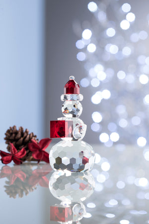Galway Gem Snowman with Red Hat & Box-Goviers