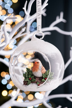 Galway Robin Hanging Bauble Ornament-Goviers