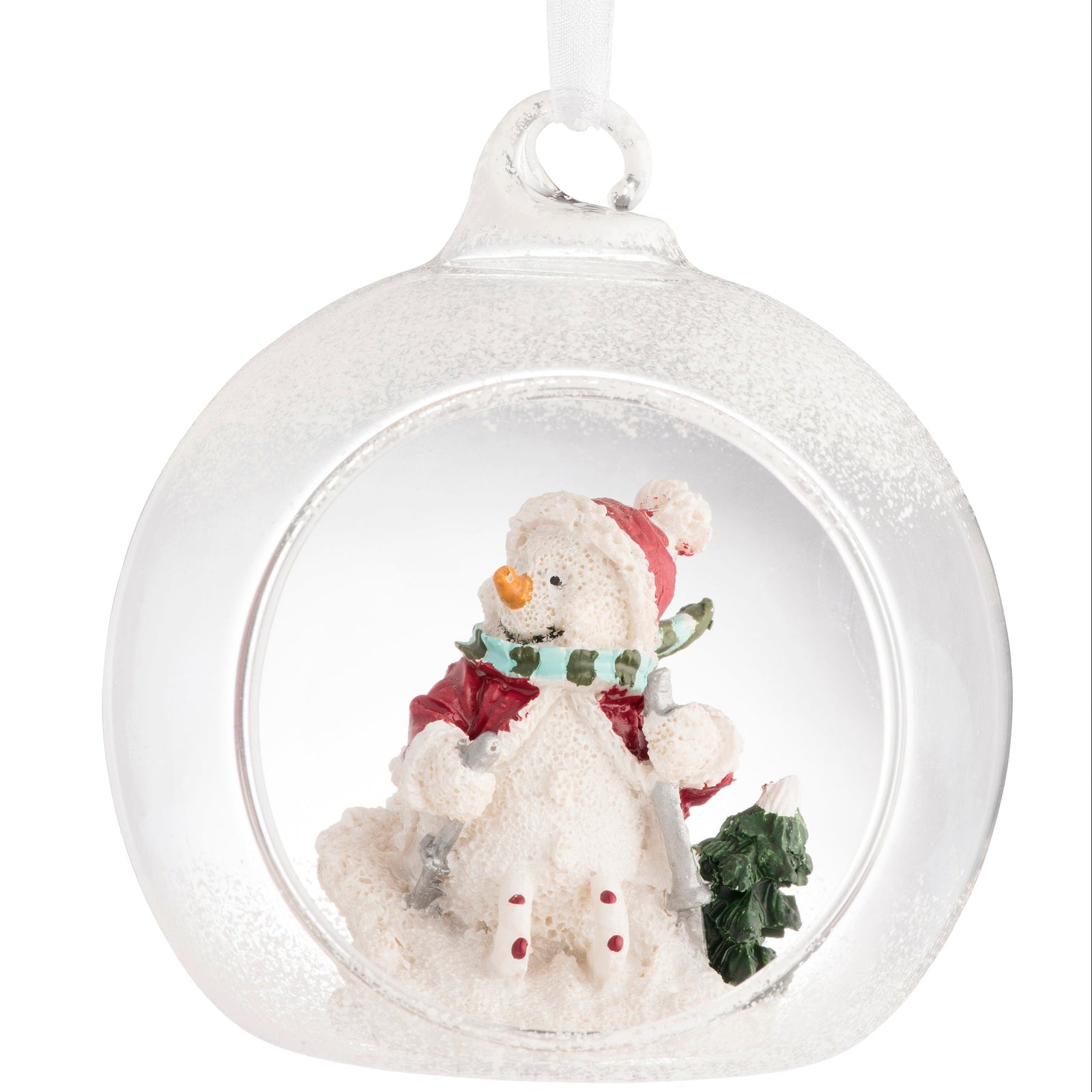 Galway Skiing Snowman Hanging Bauble Ornament-Goviers