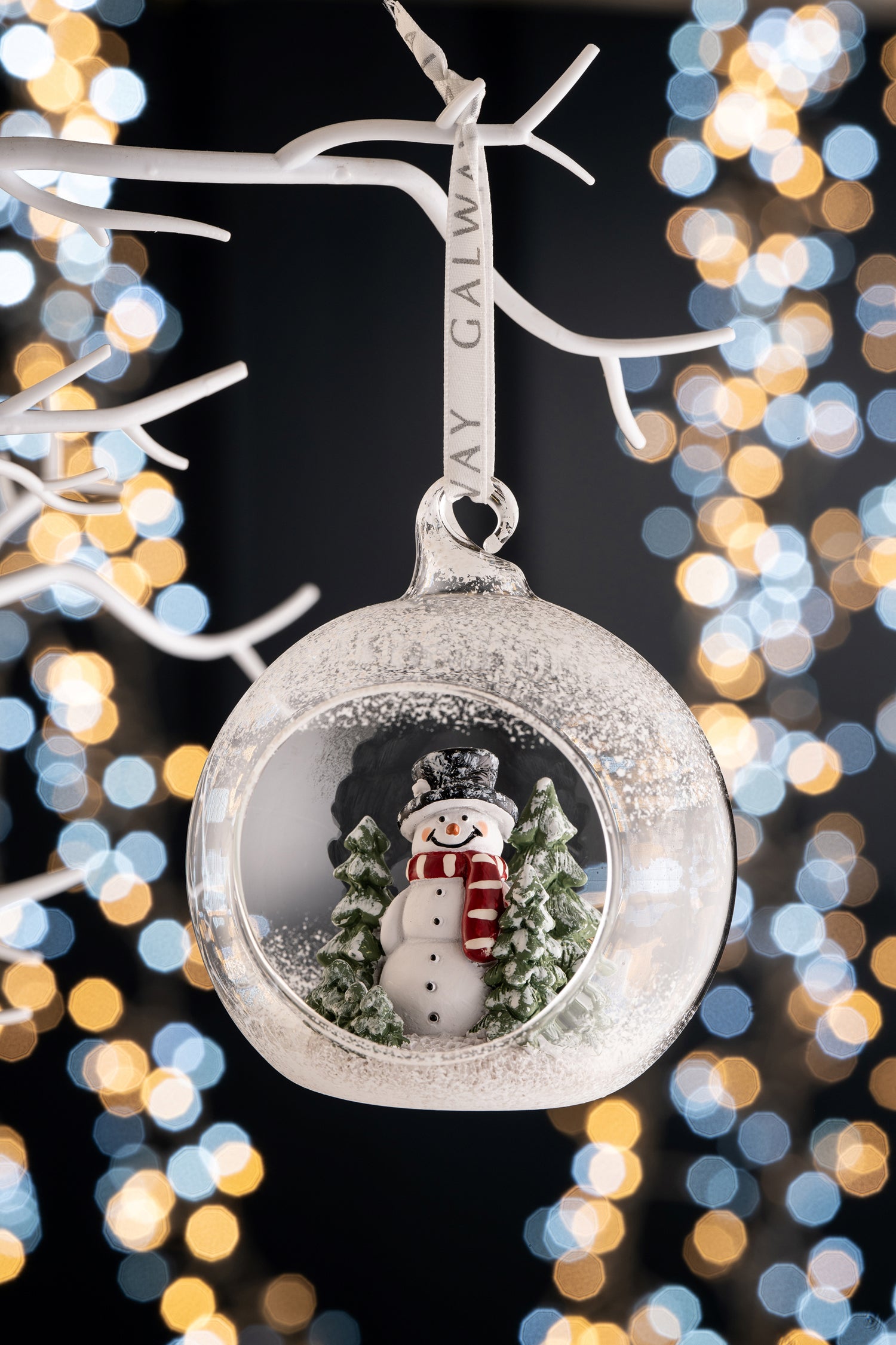 Galway Snowman Forest Hanging Bauble Ornament-Goviers
