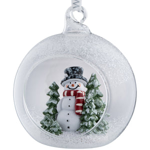 Galway Snowman Forest Hanging Bauble Ornament-Goviers