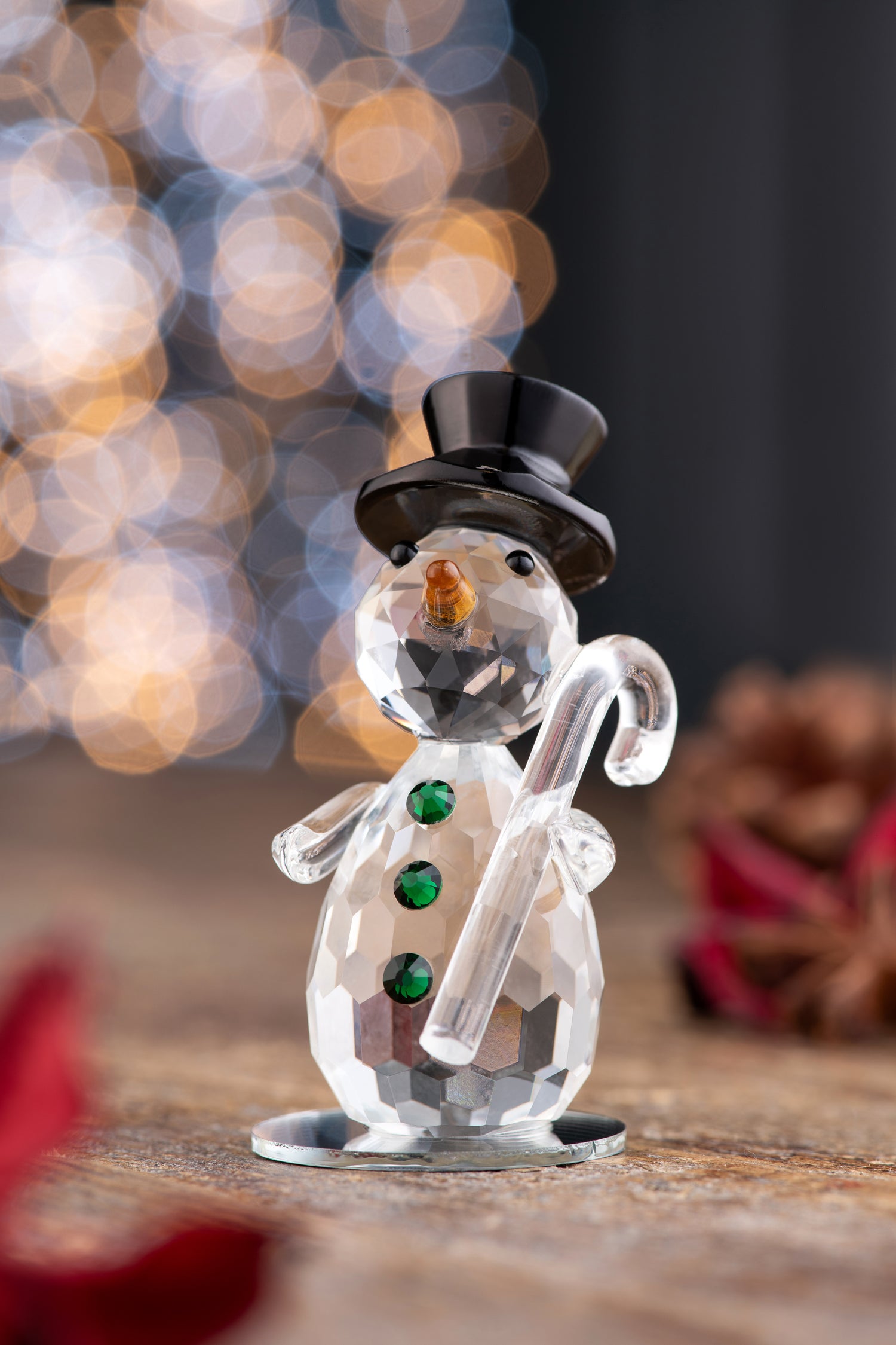 Galway Top Hat Snowman Crystal Figurine-Goviers