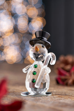 Galway Top Hat Snowman Crystal Figurine-Goviers