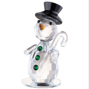 Galway Top Hat Snowman Crystal Figurine-Goviers