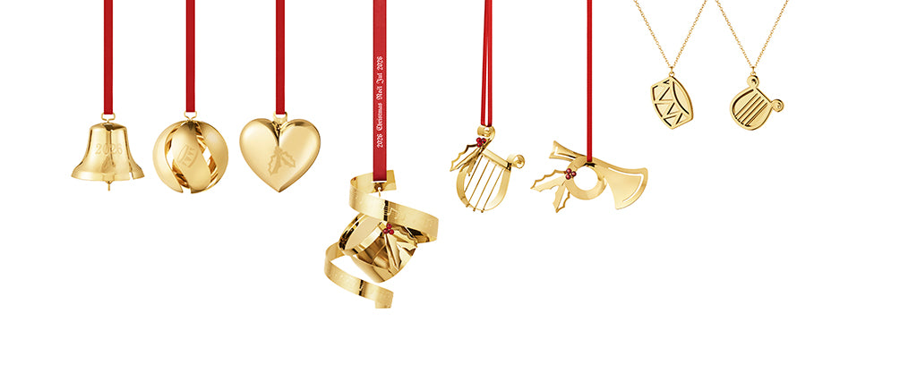 Georg Jensen 2026 Gold Ornament Set, of 8-Goviers